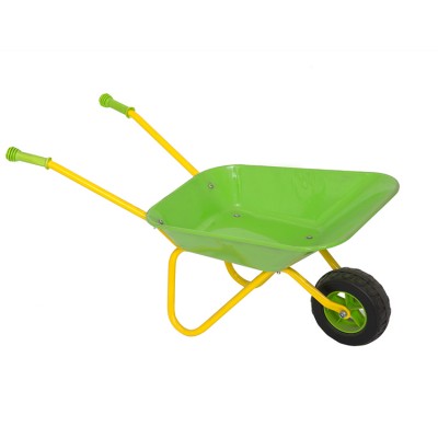 High quality rubber tire kids toys garden tools mini metal wheel barrow