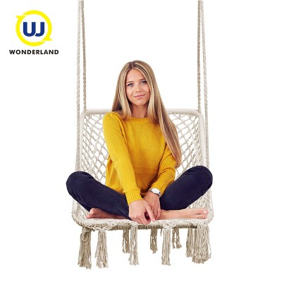 Courtyard net rope hanging swing macrame hammock chair manufacturers