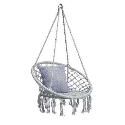 Indoor/Outdoor swing hanging macrame hammock chair for adults