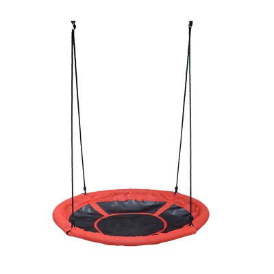 Garden outdoor children foldable nest saucer tree swing with rope