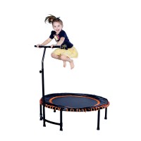 45"  Gymnastic fitness indoor trampoline with handle bar