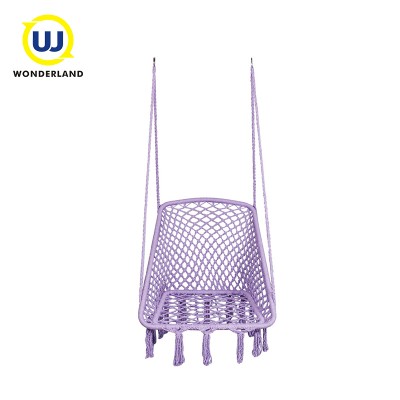 Customize color adult indoor hanging cotton rope macrame hammock swing seat