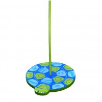 Children turtle disk round wood swing hang seat swing